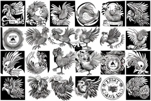 rooster tattoo idea