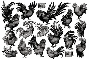 rooster tattoo idea