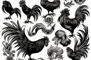 rooster tattoo idea