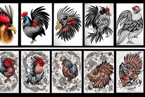 rooster tattoo idea