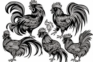 rooster tattoo idea