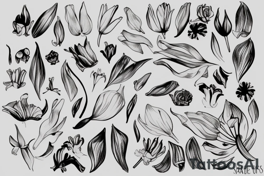 male hand softly holding a white lilly tattoo idea