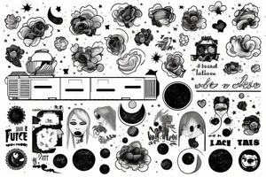 Past she was haunted the future is laced. Train, Clouds, Night sky tattoo idea