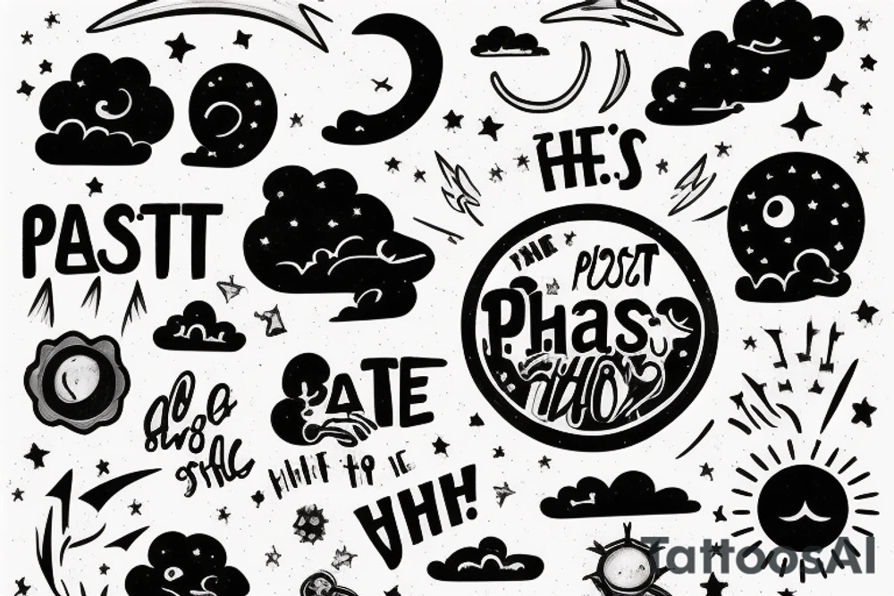 Past she was haunted the future is laced. Train, Clouds, Night sky tattoo idea