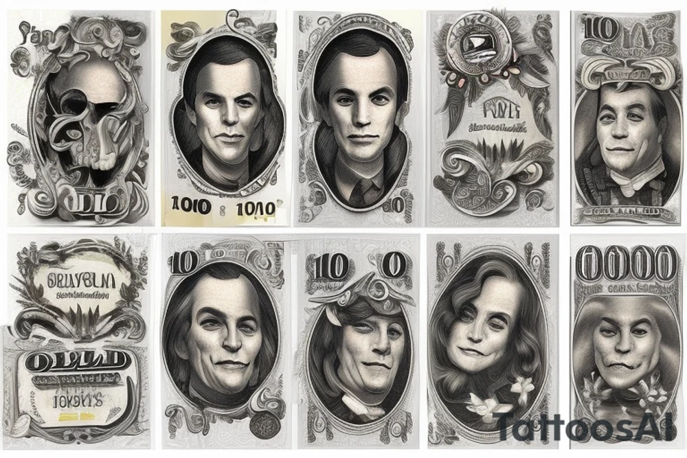 100 dollarbill tattoo idea