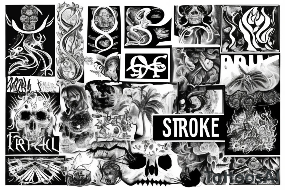 The word TRILL in smoke tattoo idea