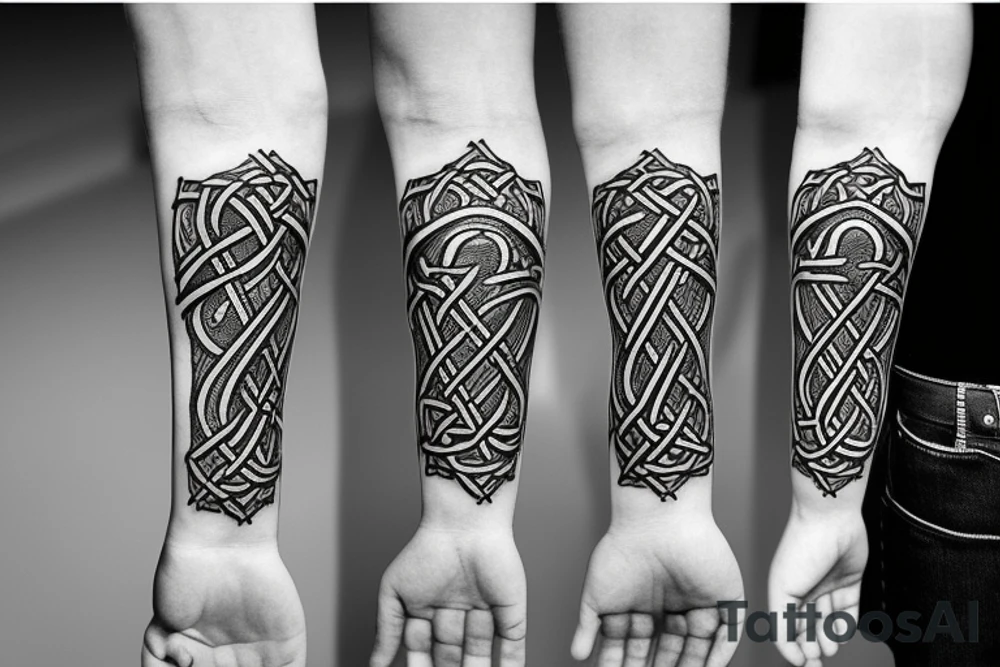Norse forearm bands with runes
Lord of the rings inspired images
Celtic knotwork tattoo idea
