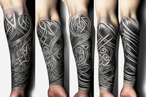 Norse forearm bands with runes
Lord of the rings inspired images tattoo idea
