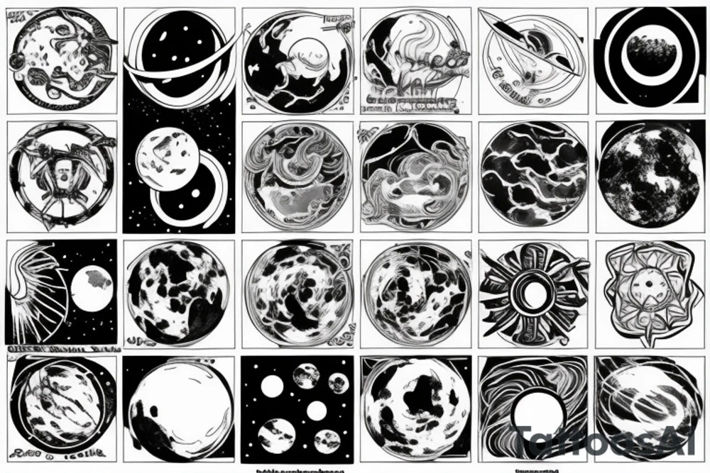 solar system tattoo idea