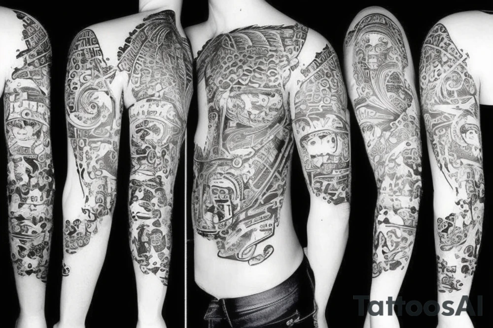 Black can with funny hat tattoo idea