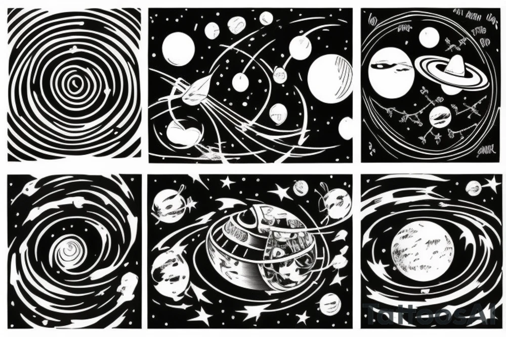 solar system tattoo idea