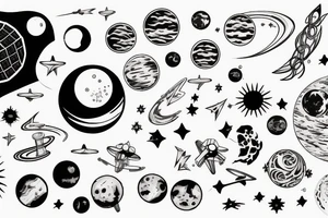 solar system tattoo idea