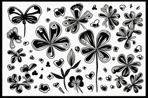 clover lack of luck tattoo idea