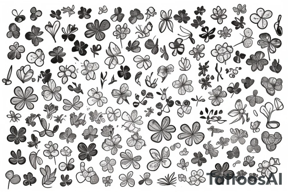 clover lack of luck tattoo idea