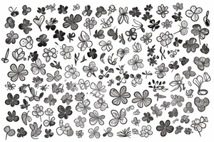clover lack of luck tattoo idea