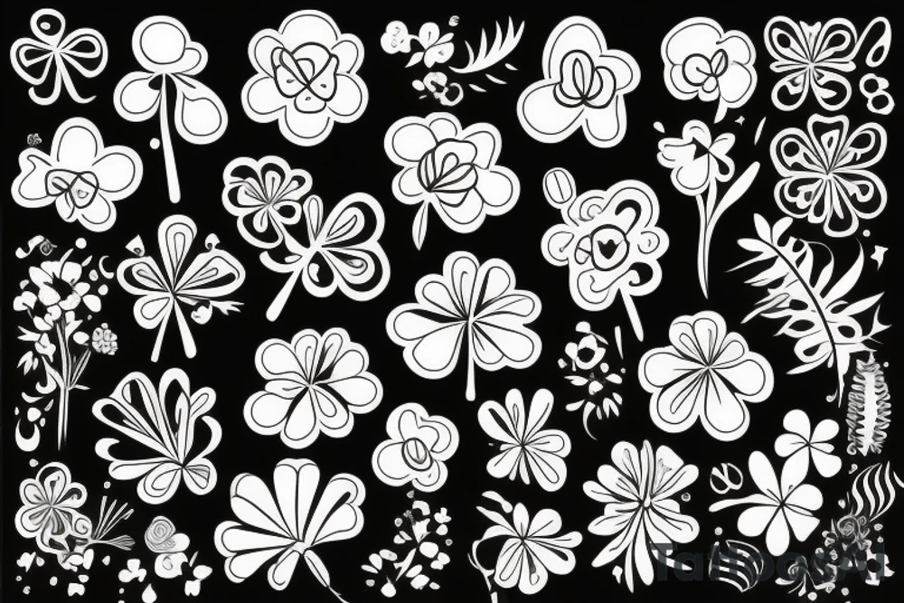 clover lack of luck tattoo idea