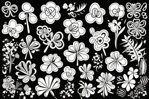 clover lack of luck tattoo idea