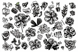 clover lack of luck tattoo idea