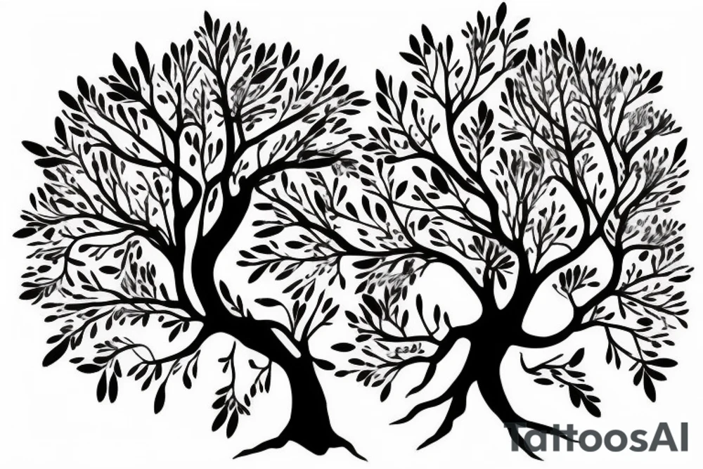 tree with alivia and hayden incorporated into the branches tattoo idea