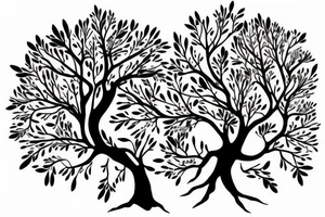 tree with alivia and hayden incorporated into the branches tattoo idea