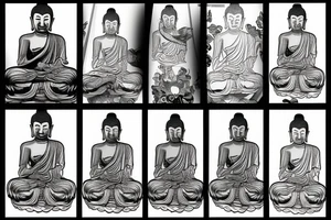 Buddha in deep meditation tattoo idea