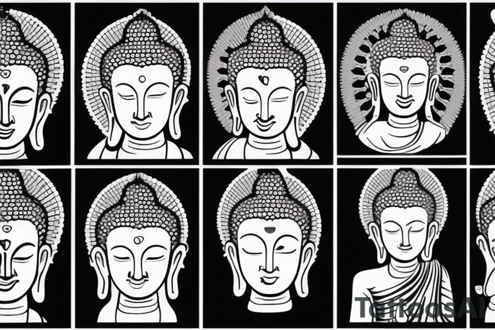 Buddha in deep meditation tattoo idea