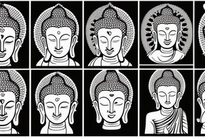 Buddha in deep meditation tattoo idea