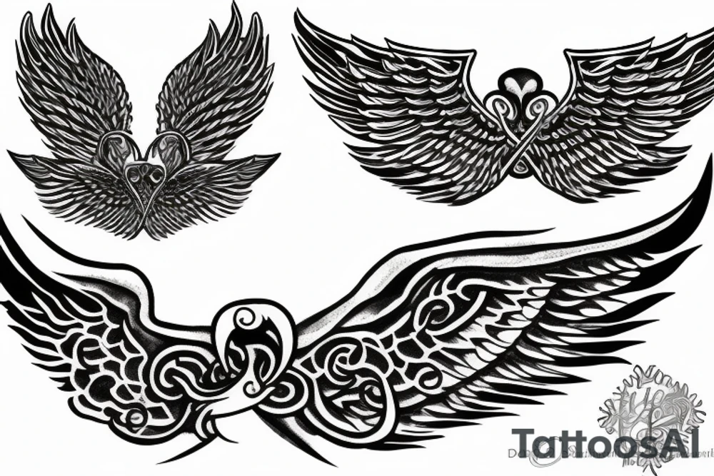 Snake, wings, greece tattoo idea