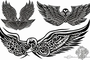 Snake, wings, greece tattoo idea