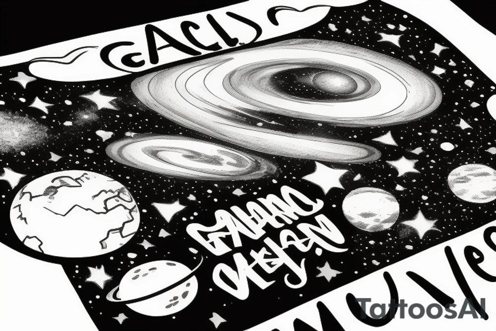 galaxy view from earth on april 12, 2010 tattoo idea