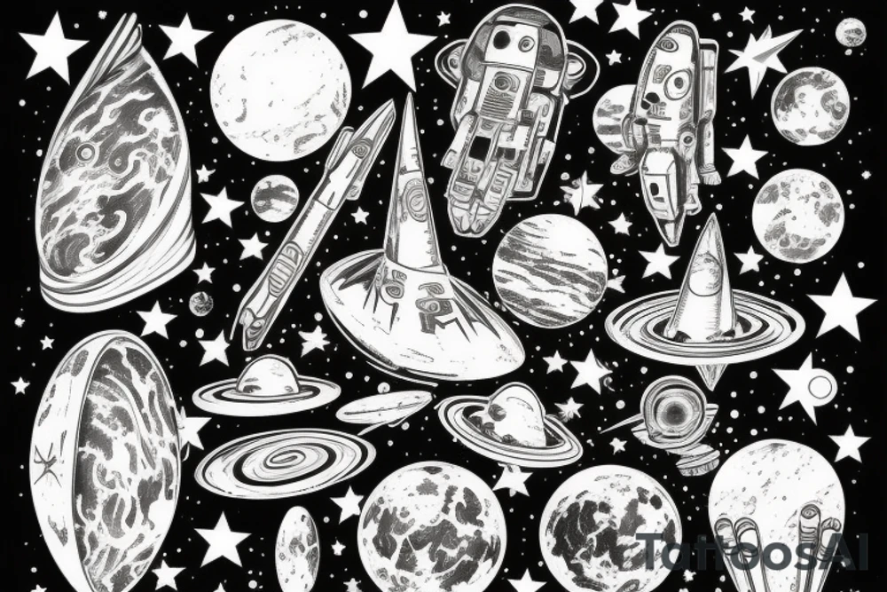 galaxy view from earth on april 12, 2010 tattoo idea
