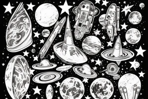 galaxy view from earth on april 12, 2010 tattoo idea