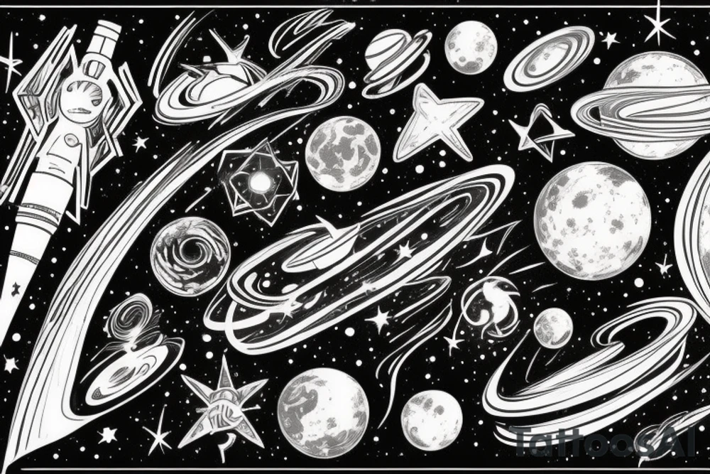 galaxy view from earth on april 12, 2010 tattoo idea