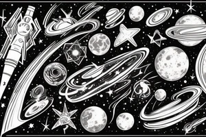 galaxy view from earth on april 12, 2010 tattoo idea