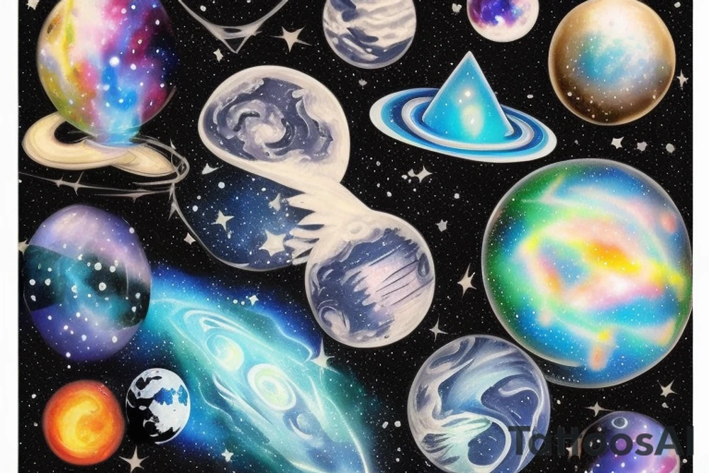 galaxy view from earth on april 12, 2010 tattoo idea