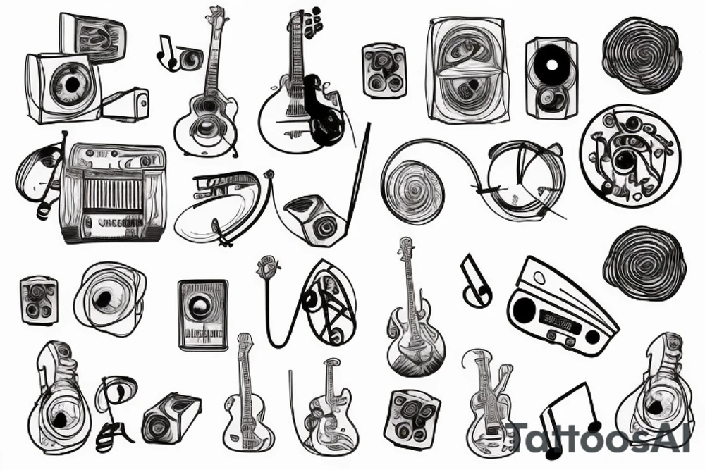 music lover tattoo idea