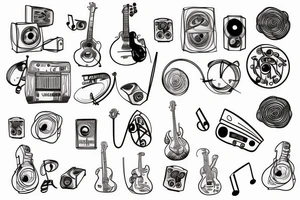 music lover tattoo idea
