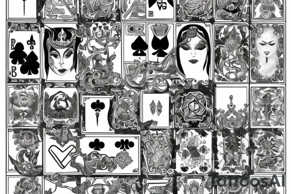 queen of clubs tattoo idea