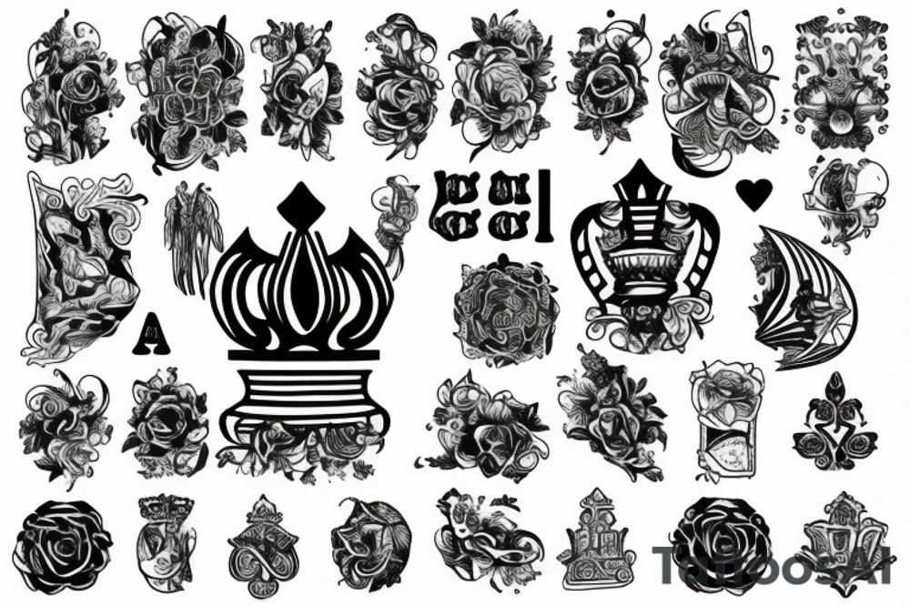 queen of clubs tattoo idea
