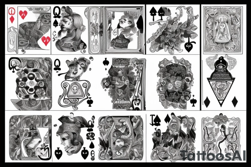 queen of clubs tattoo idea