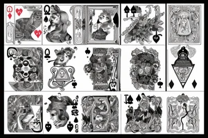 queen of clubs tattoo idea
