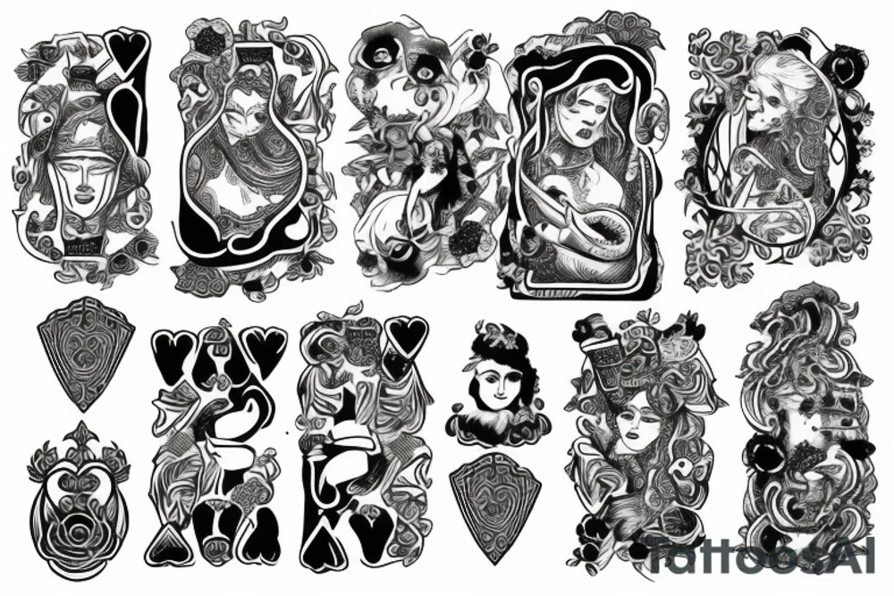 queen of clubs tattoo idea