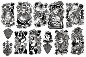 queen of clubs tattoo idea