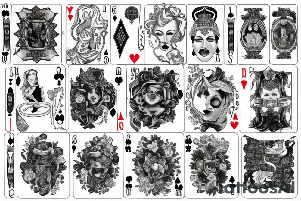 queen of clubs tattoo idea