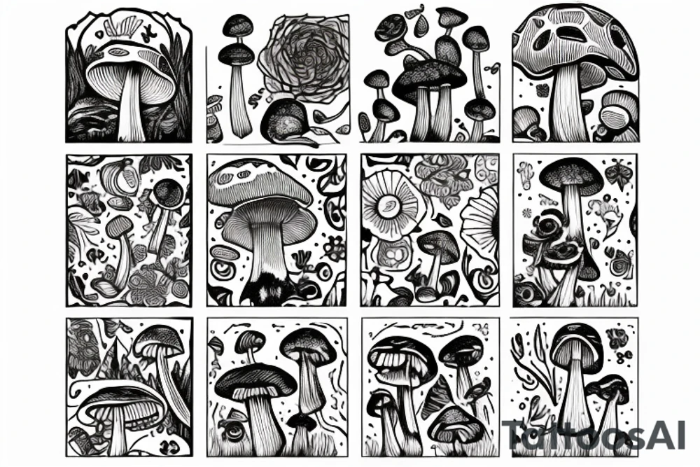 Mushroom GIrld tattoo idea