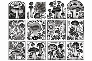 Mushroom GIrld tattoo idea