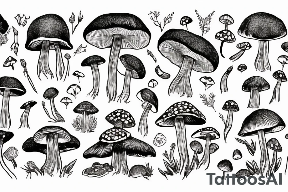 Mushroom GIrld tattoo idea