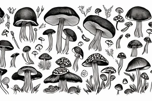 Mushroom GIrld tattoo idea