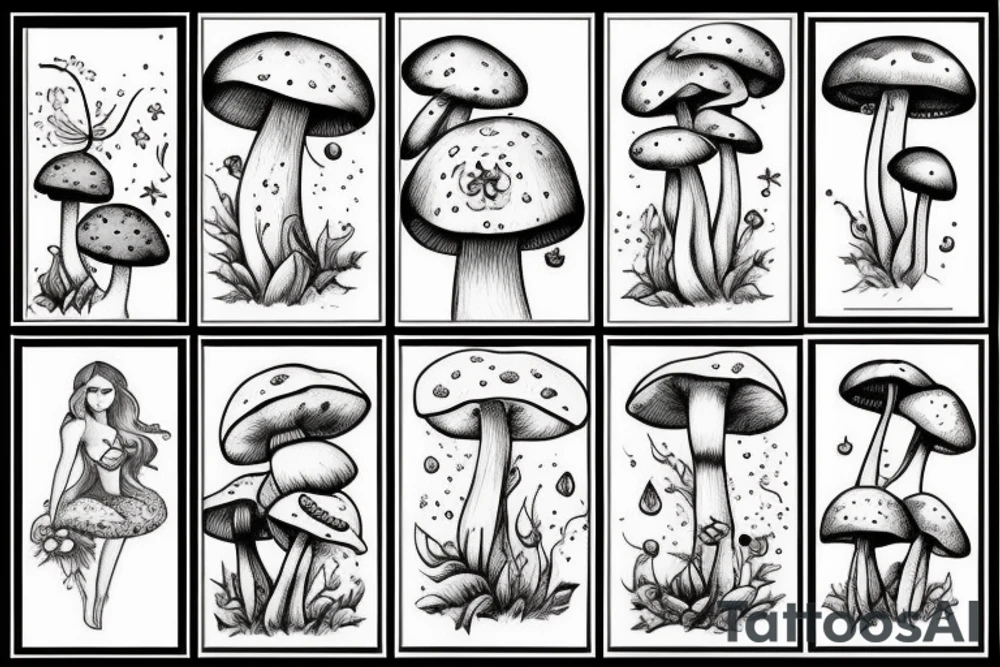 Sexy Mushroom GIrl tattoo idea