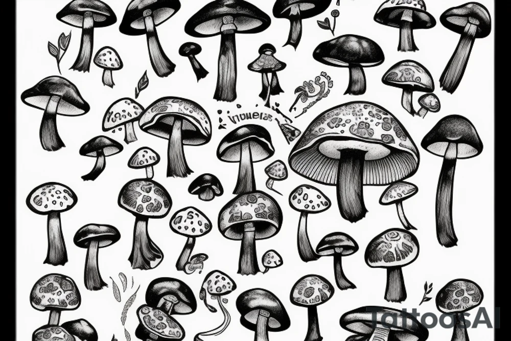 Sexy Mushroom GIrl tattoo idea
